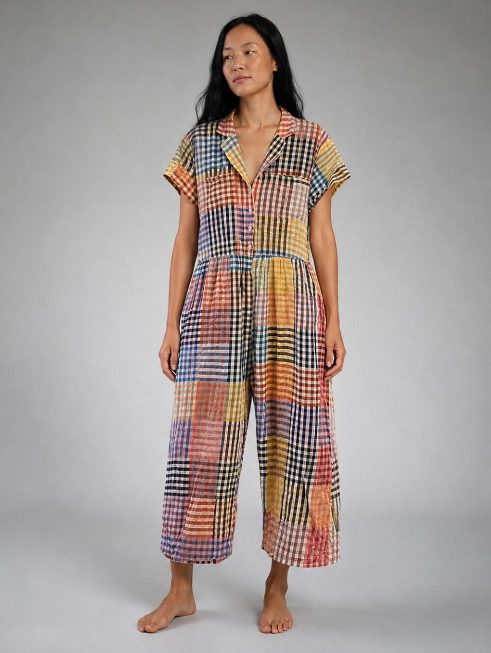 ILANA KOHN MAPES JUMPSUIT IN PICNIC PLAID